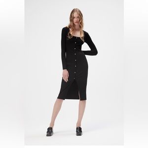 Zara Ribbed Button Dress
